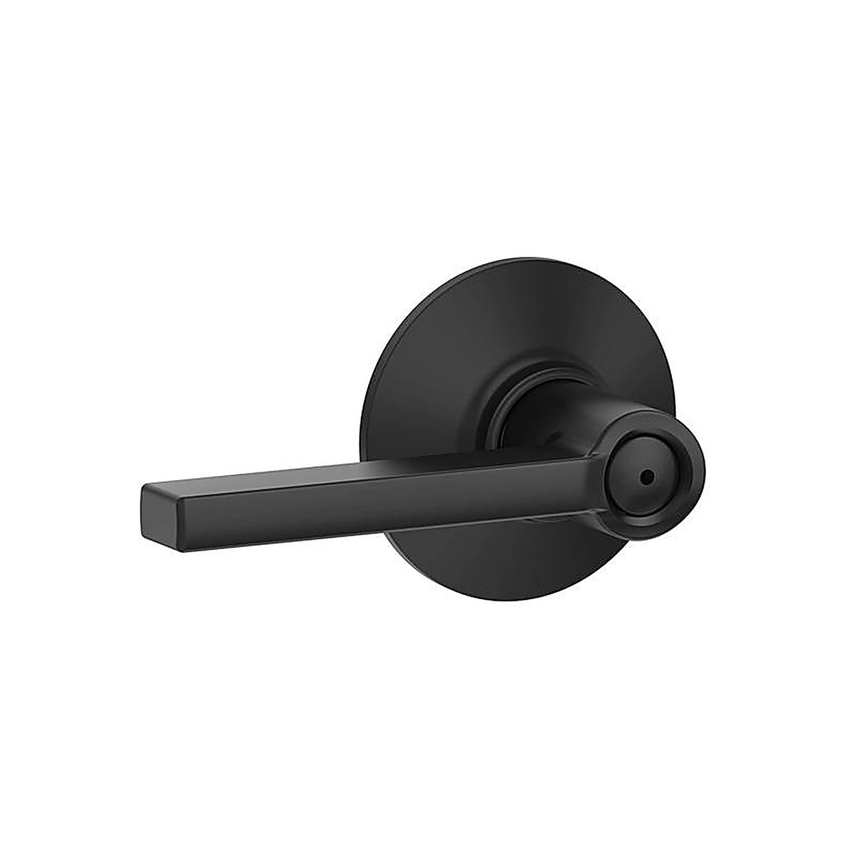 Schlage - F40 G LAT 622 - Latitude Matte Black Bed and Bath Lever Right or Left Handed