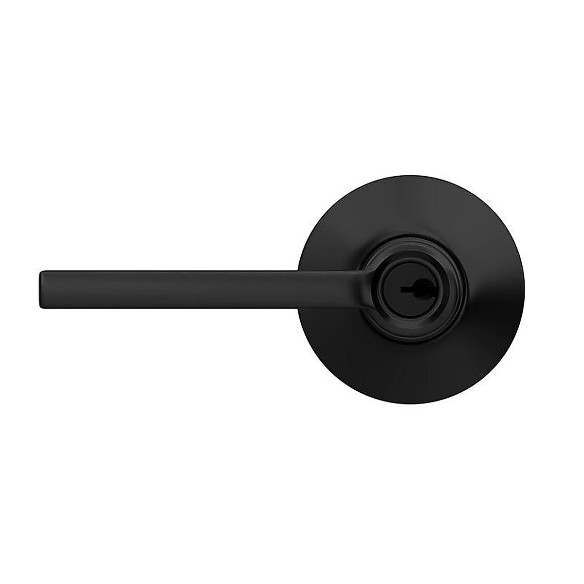 Schlage - F51A G LAT 622 - Latitude Matte Black Entry Lever 1-3/4 in.