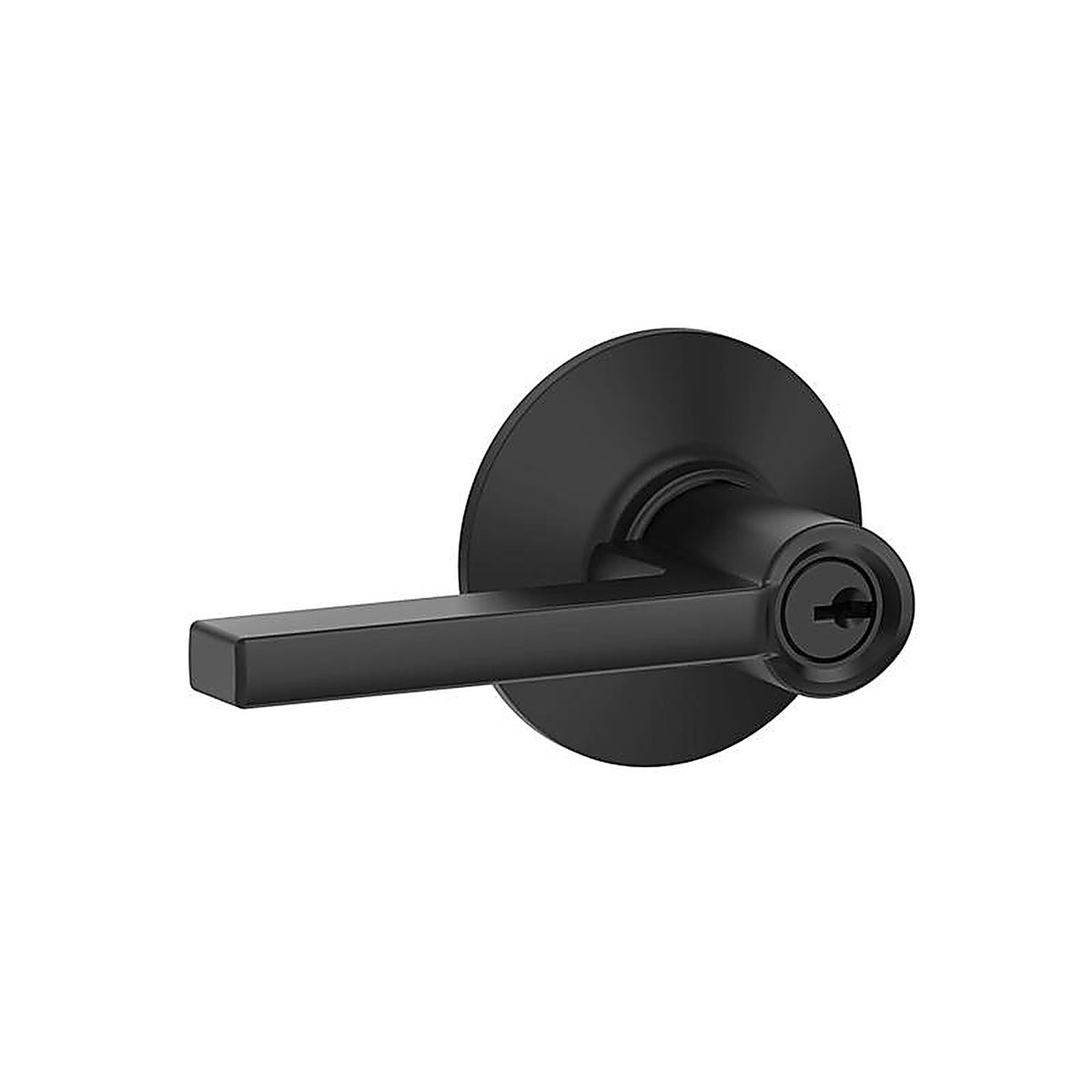 Schlage - F51A G LAT 622 - Latitude Matte Black Entry Lever 1-3/4 in.