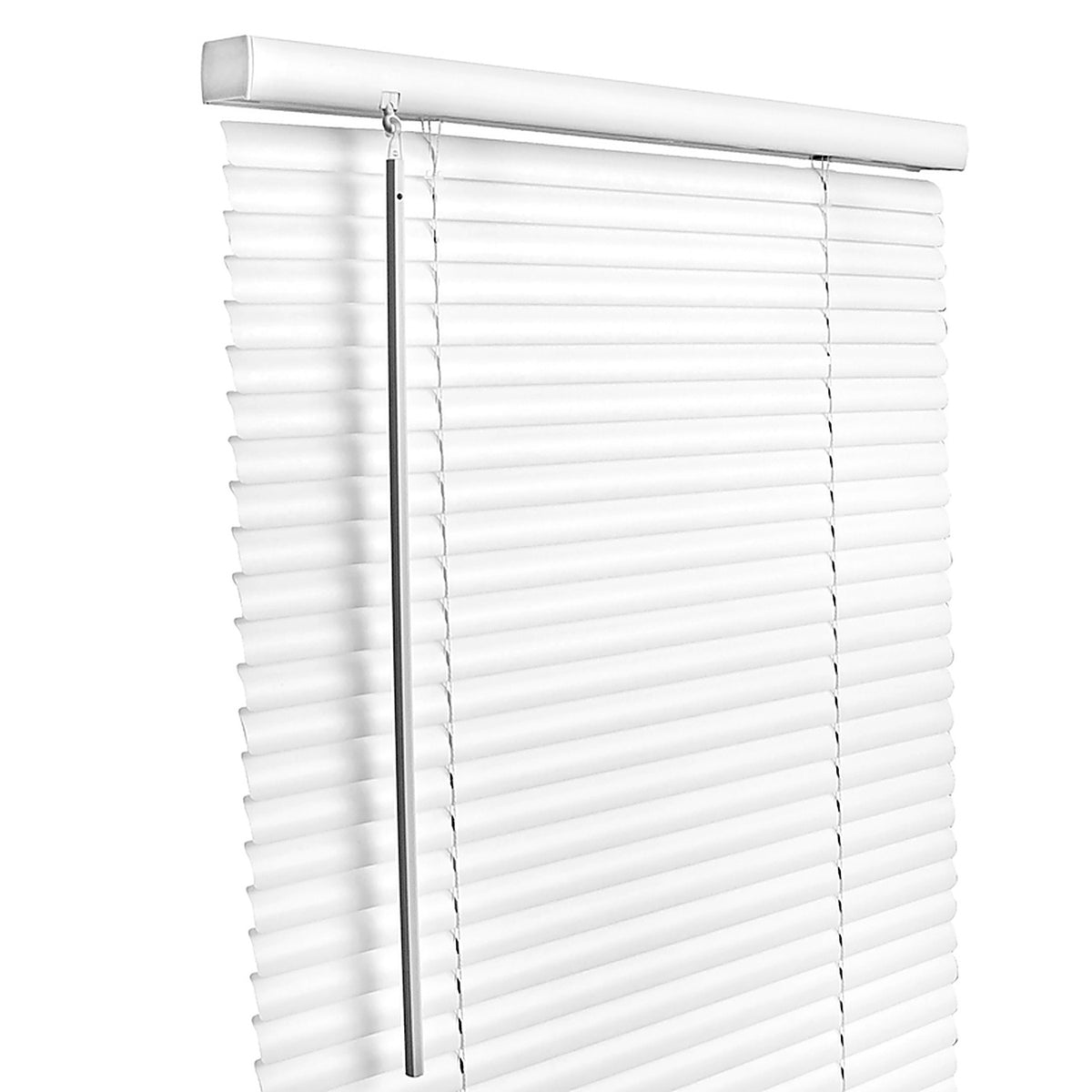 Living Accents MAX3464AL Vinyl 1 in. Blinds 34 in. W x 64 in. H Alabaster Cordless