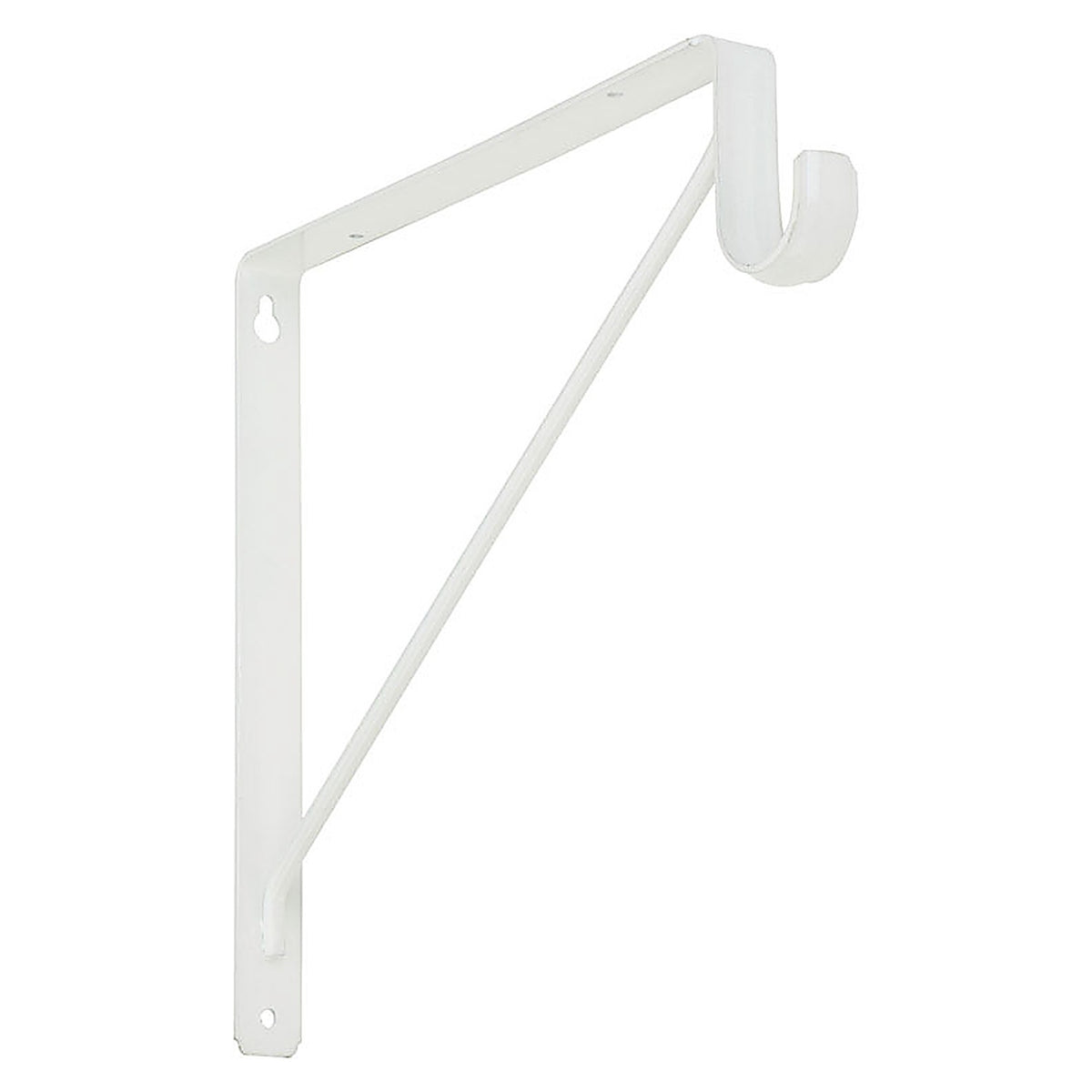 National Hardware S822-094 White Steel Shelf/Rod Bracket 32 Ga. 12-7/16 in. L