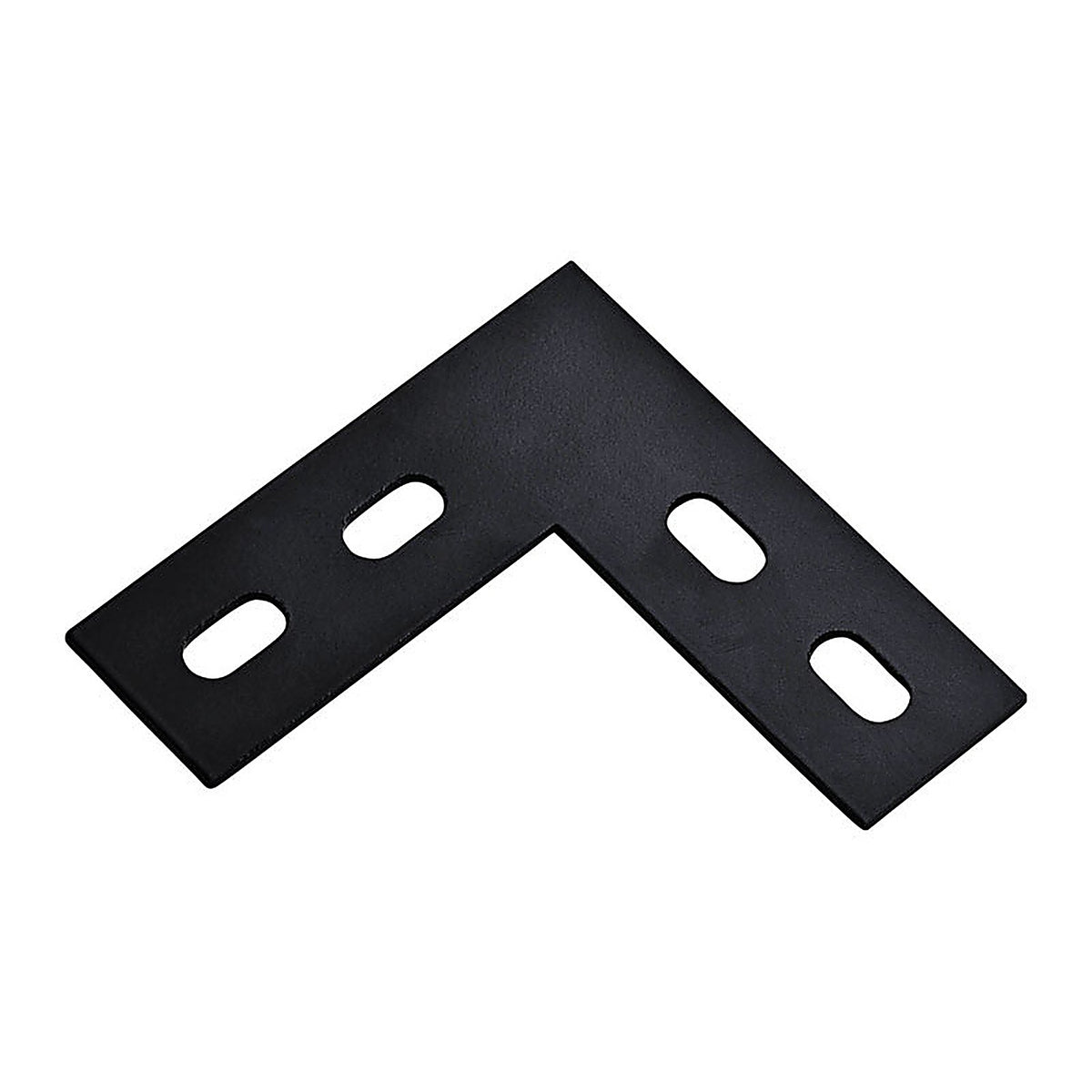 National Hardware N351-504 4.5 in. H x 1.5 in. W x 0.125 in. D Black Carbon Steel Flat Corner Plate