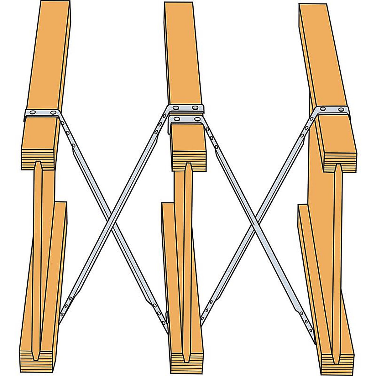 Simpson Strong-Tie - TB27 - 27 In. H X 1 In. W 20 Ga. Galvanized Steel Tension Bridging