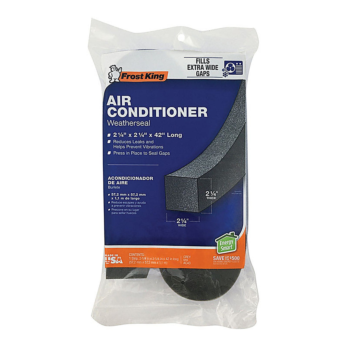 Frost King - AC43H - Gray Poly Foam Weather Seal for Air Conditioners 42 In. L X 2.25 In.