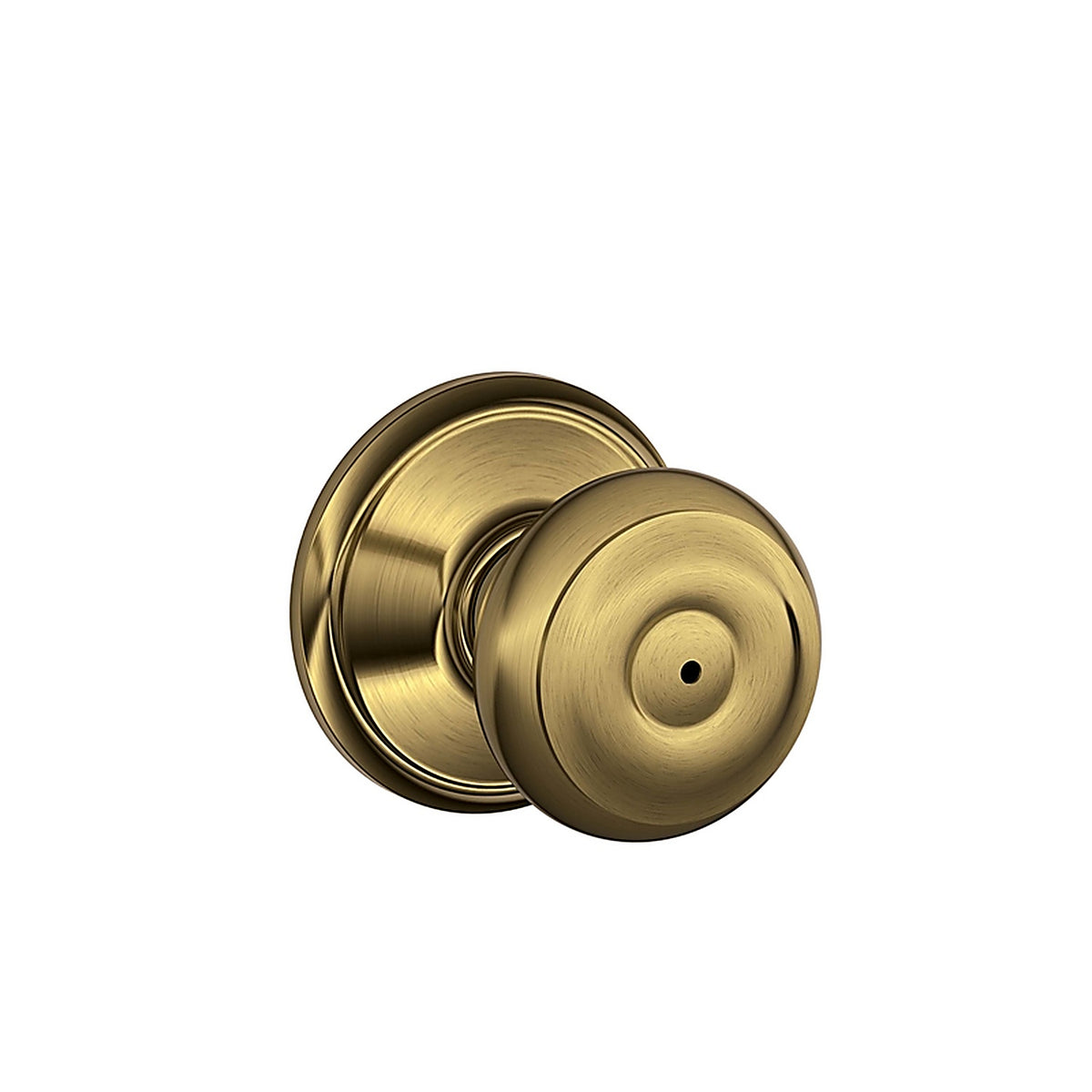 Schlage - F40GEO609 - Georgian Antique Brass Privacy Lockset 1-3/4 In.