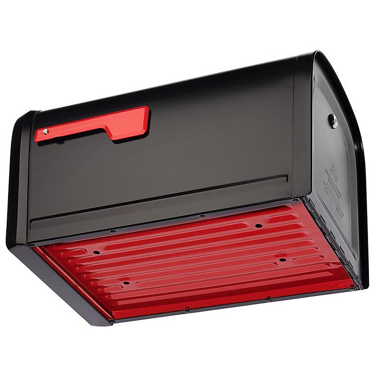 Architectural Mailboxes 6300B-10 Oasis Modern Galvanized Steel Post Mount Black Mailbox