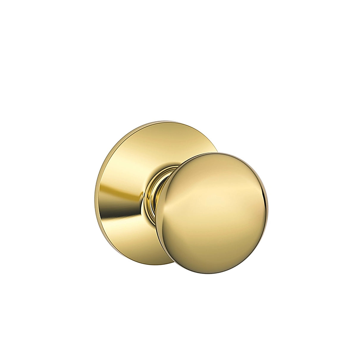 Schlage F10PLY605 Plymouth Bright Brass Passage Lockset ANSI Grade 2 1-3/4 in.