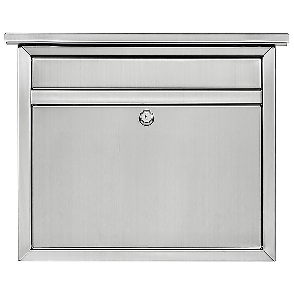 Architectural Mailboxes 2417PS-10 Maya Stainless Steel Wall Mount Silver Mailbox