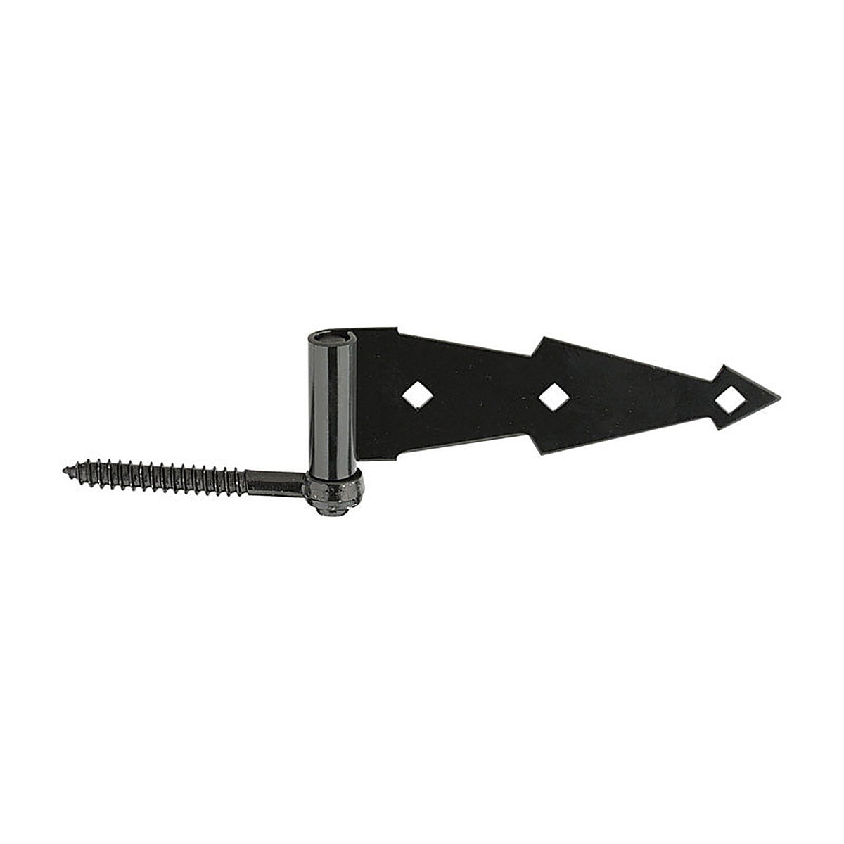 National Hardware - N165-464 - 7 In. L Black Steel Ornamental Screw Hook Strap Hinge 1 Pack