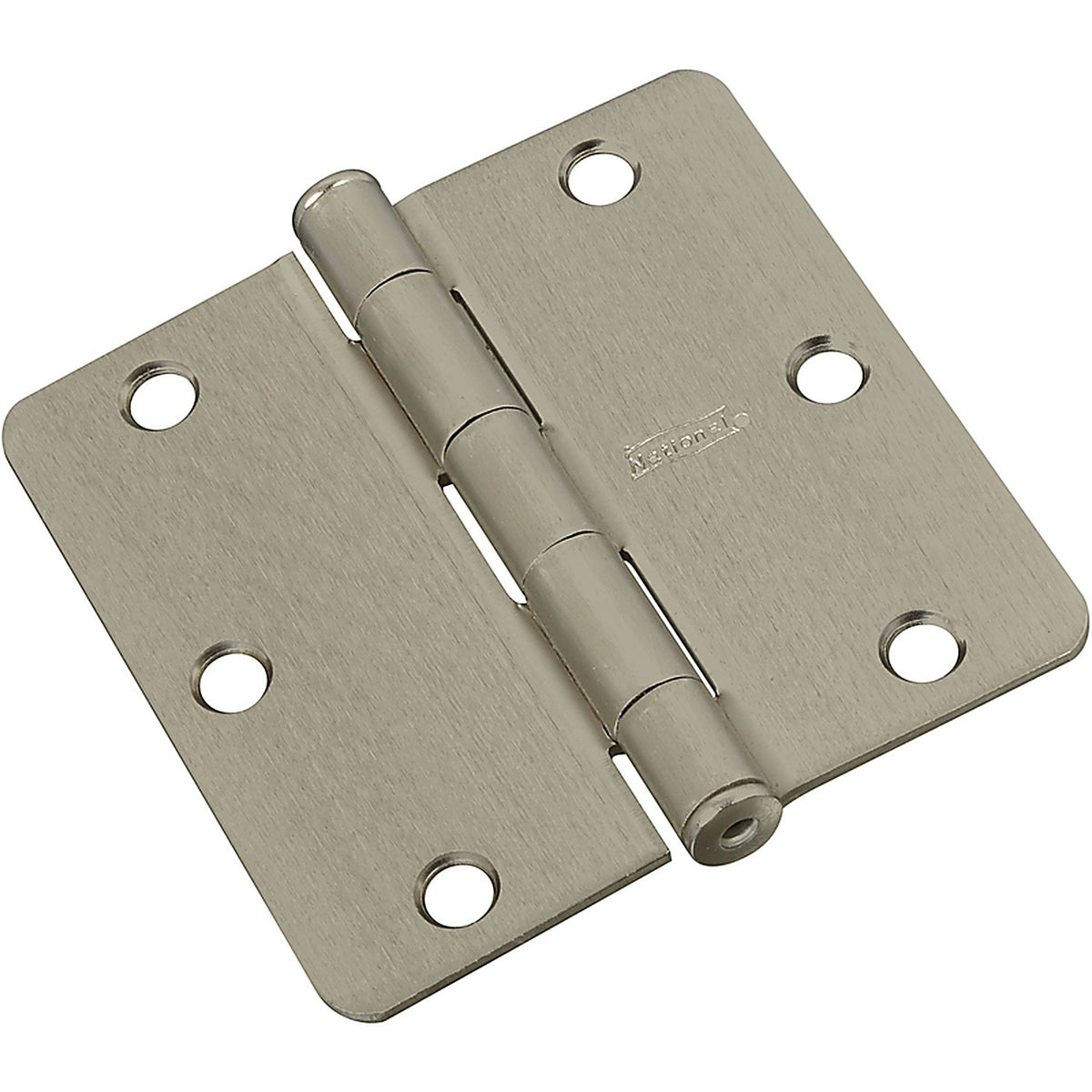 National Hardware N830-327 3-1/2 in. L Satin Nickel Door Hinge 3/Pack