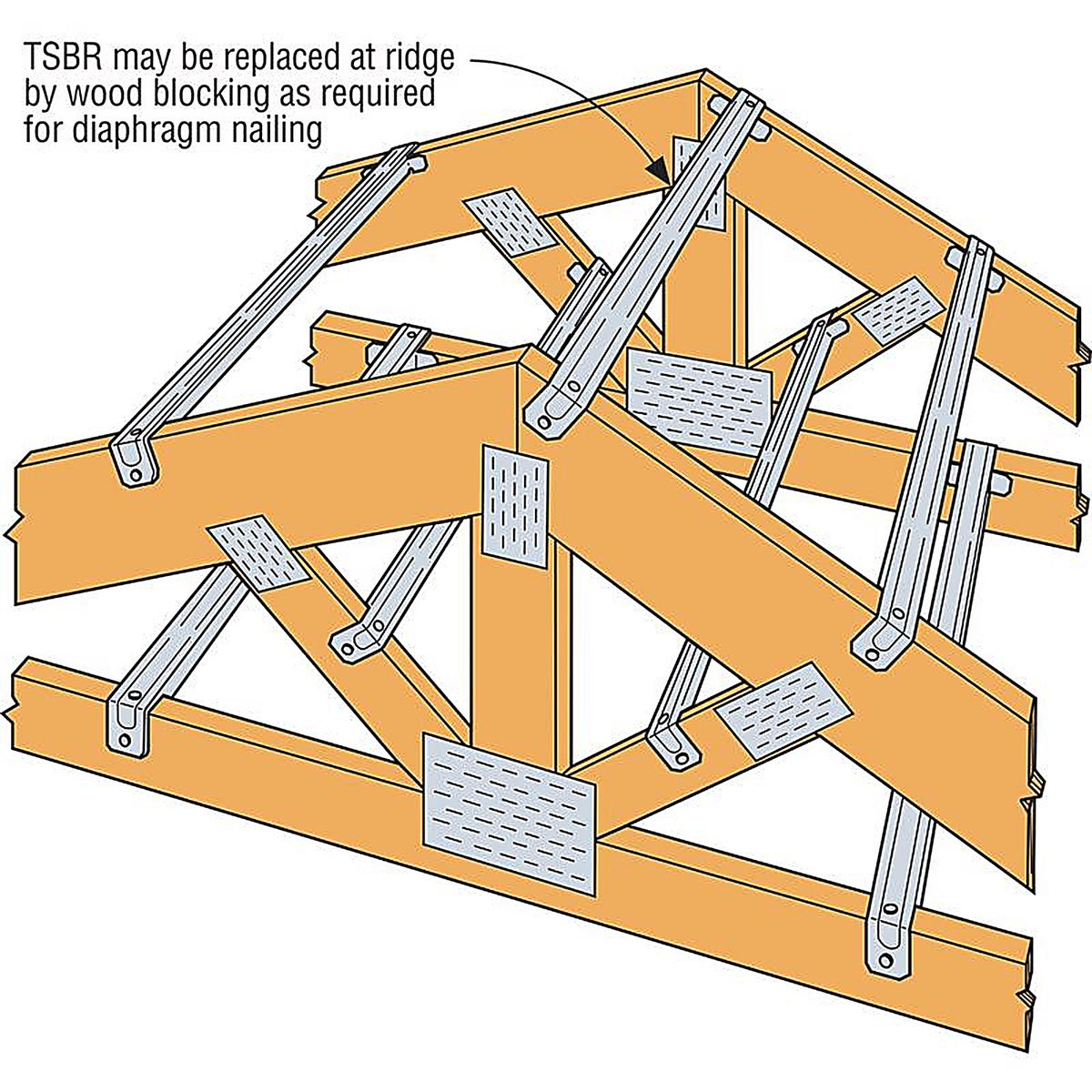 Simpson Strong-Tie - TSBR2-16 - 17.5 In. H X 1.25 In. W 22 Ga. Steel Truss Spacer