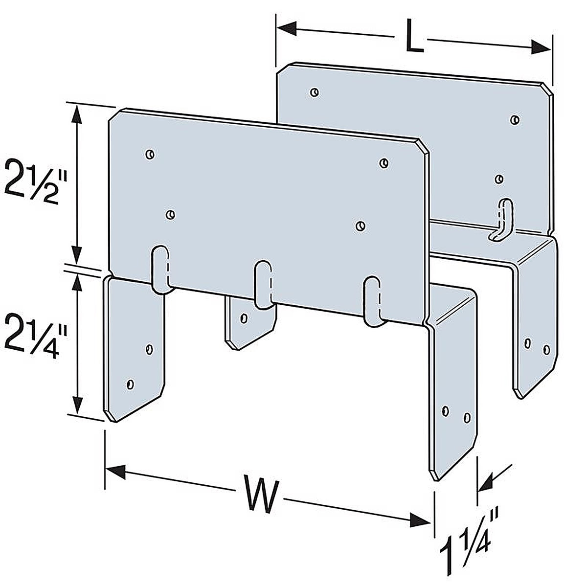 Simpson Strong-Tie - LPC6Z - Zmax 5.56 In. H X 5.56 In. W 16 Ga. Steel End Post Cap