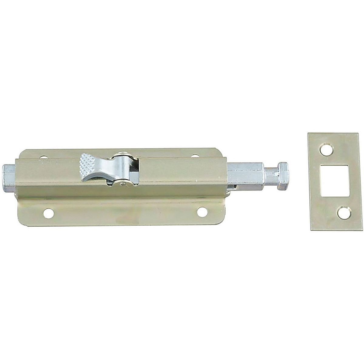 National Hardware - N151-027 - 1.75 In. H X 6 In. L Zinc-Plated Silver Steel Door Foot Bolt