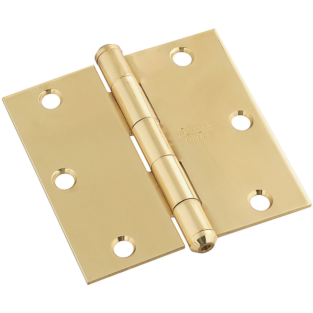 National Hardware N195-685 3-1/2 in. L Brass-Plated Door Hinge 1 pk
