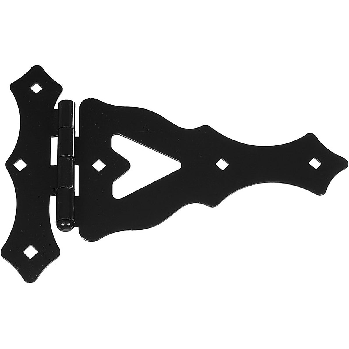 National Hardware - N179-200 - 10 In. L Black Steel Ornamental T Hinge 1 Pack