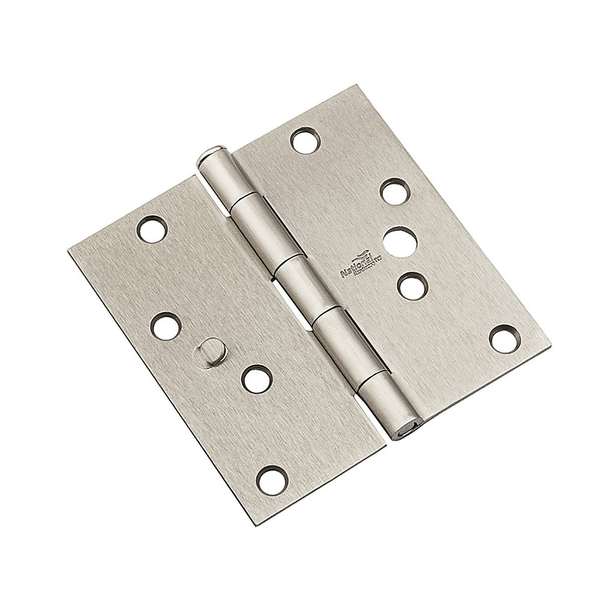National Hardware N830-404 4 in. L Satin Nickel Door Hinge 3 pk