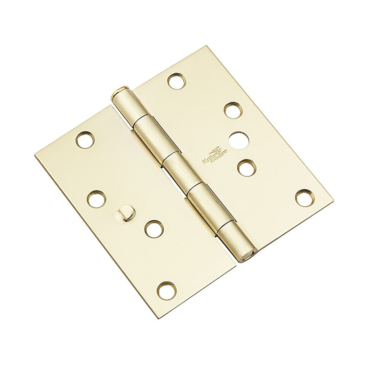 National Hardware N830-403 4 in. L Satin Brass Door Hinge 3 pk