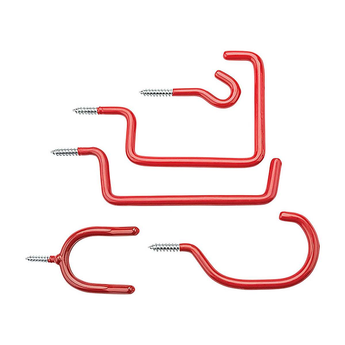 National Hardware N112-036 Vinyl Coated Red Steel Home Assortment Hook 5/Pack