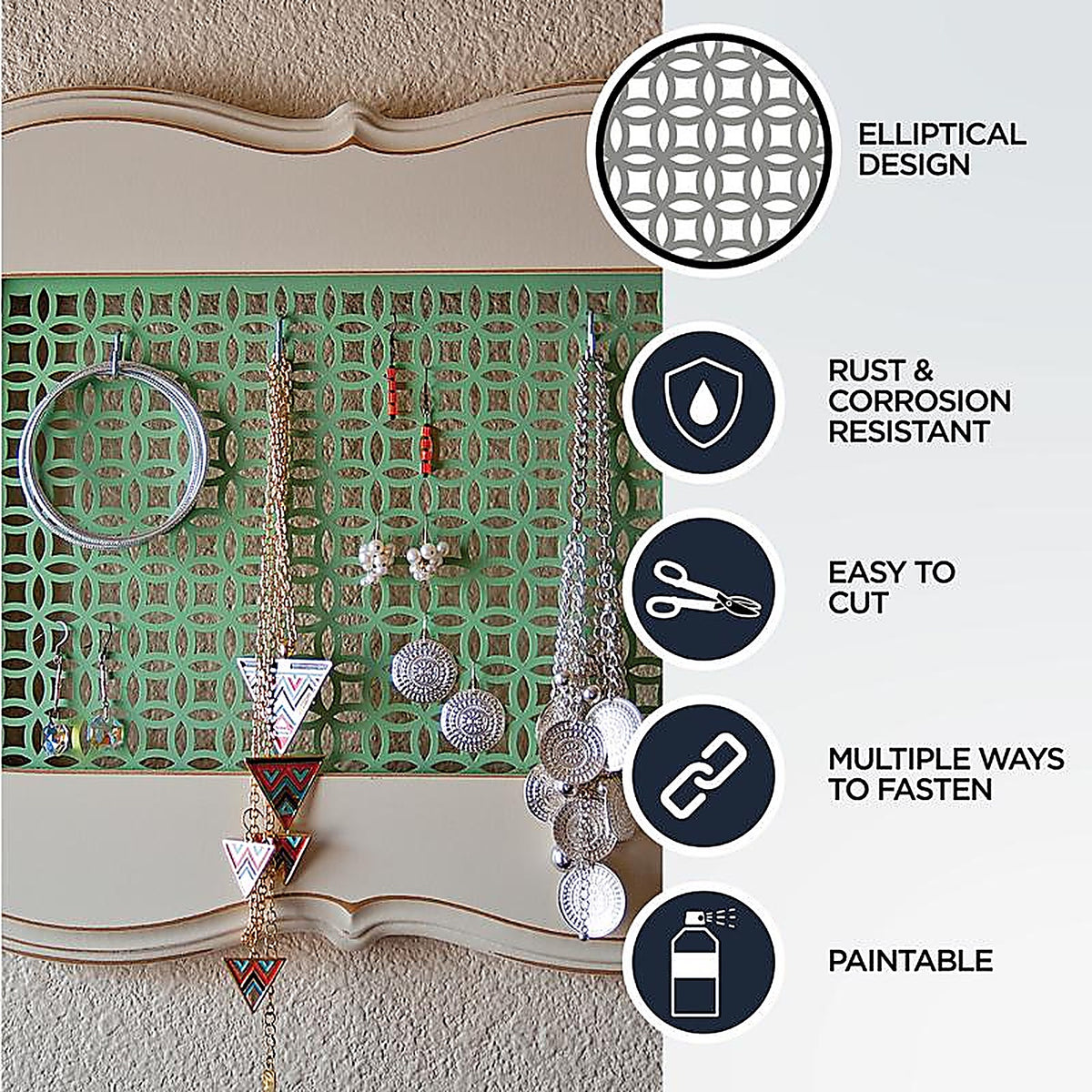M-D 57010 0.02 in. x 12 in. W x 24 in. L Satin Nickel Aluminum Elliptical Sheet Metal