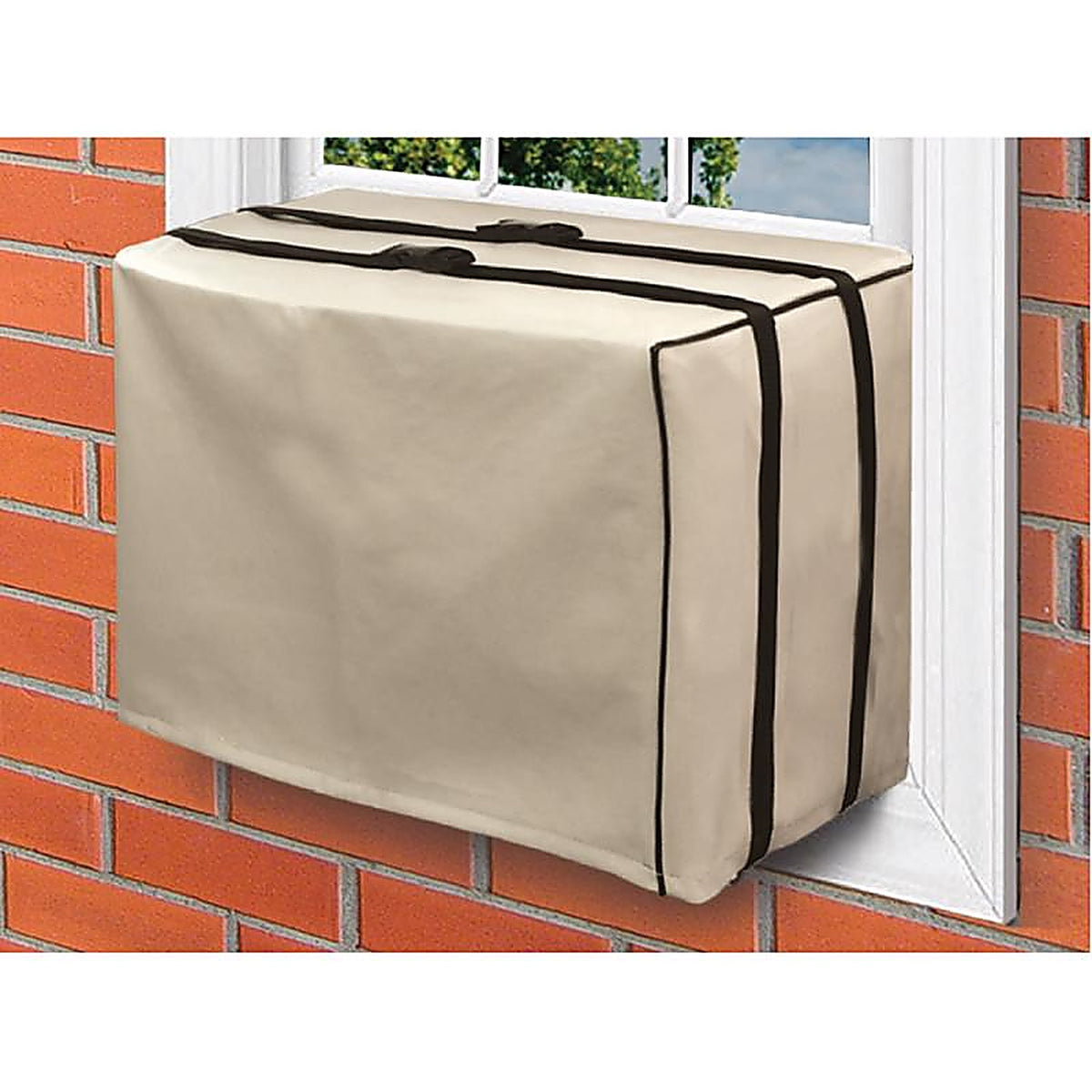 A/C Safe AC-511 14 in. H x 21 in. W PVC Tan Square Outdoor Window Air Conditioner Cover