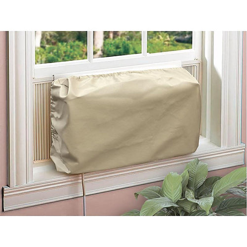 A/C Safe AC-502 17 in. H x 25 in. W PVC Tan Square Indoor Window Air Conditioner Cover