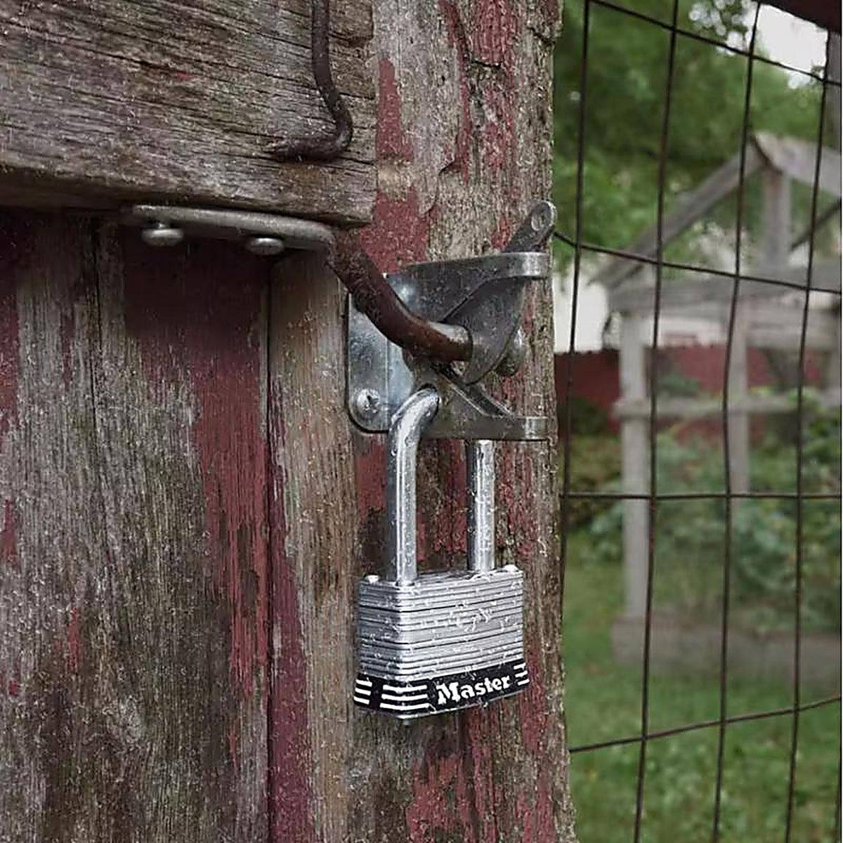Master Lock - 5SSTRILJHC - 2 In. W Laminated Steel 4-Pin Cylinder Weather-Resistant Padlock