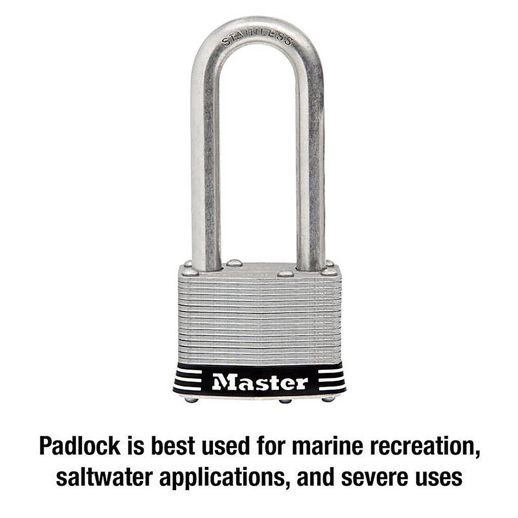 Master Lock - 5SSKADLJHC - 4-3/8 In. H X 2 In. W Laminated Steel 4-Pin Tumbler Weather-Resistant Padlock