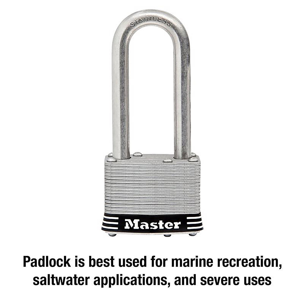 Master Lock - 5SSKADLJHC - 4-3/8 In. H X 2 In. W Laminated Steel 4-Pin Tumbler Weather-Resistant Padlock
