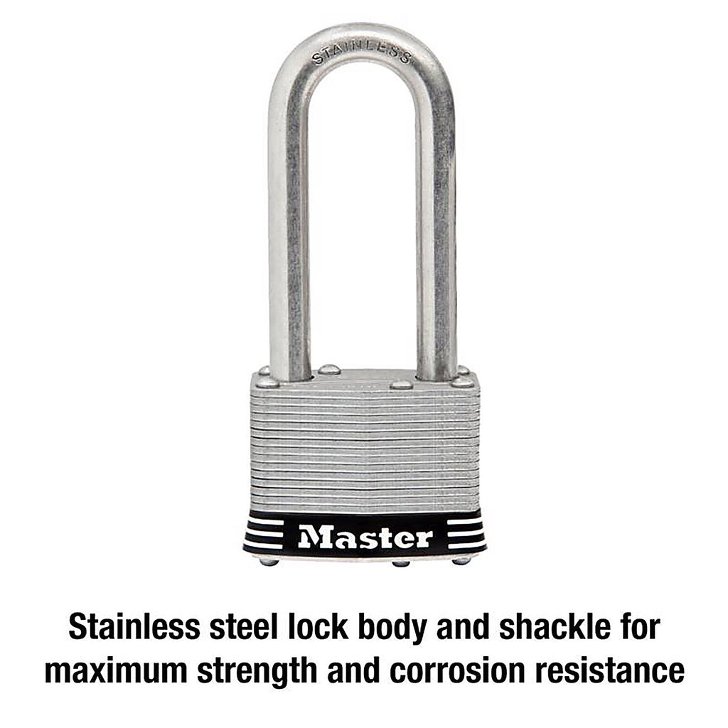 Master Lock - 5SSKADLJHC - 4-3/8 In. H X 2 In. W Laminated Steel 4-Pin Tumbler Weather-Resistant Padlock