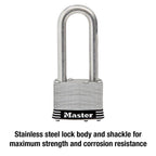 Master Lock - 5SSKADLJHC - 4-3/8 In. H X 2 In. W Laminated Steel 4-Pin Tumbler Weather-Resistant Padlock