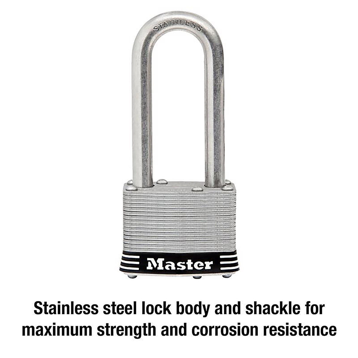 Master Lock - 5SSKADLJHC - 4-3/8 In. H X 2 In. W Laminated Steel 4-Pin Tumbler Weather-Resistant Padlock