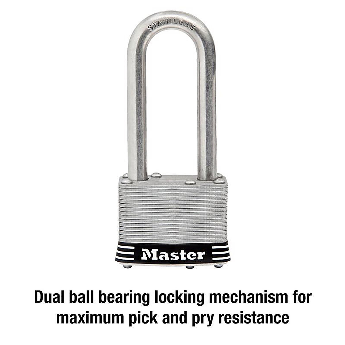 Master Lock - 5SSKADLJHC - 4-3/8 In. H X 2 In. W Laminated Steel 4-Pin Tumbler Weather-Resistant Padlock