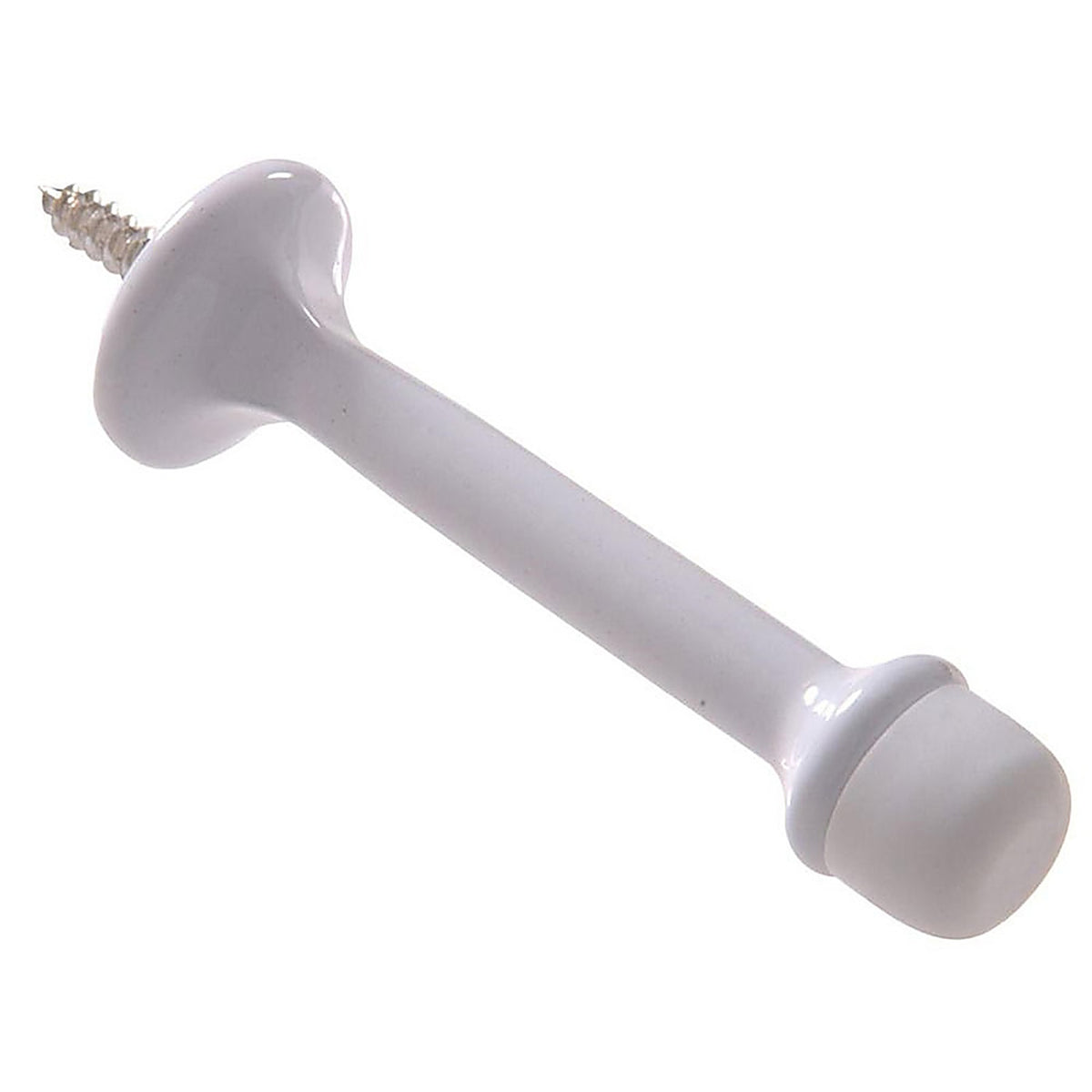 Ives - SP61A-W - Aluminum White Door Stop Mounts to Door and Wall 7/8 In.