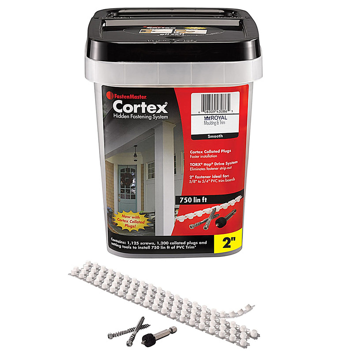 Fastenmaster - FMCTXTCL-RY750S - Cortex No. 9 X 2 In. L Star Trim Head Self Tapping Trim Screws with Plugs