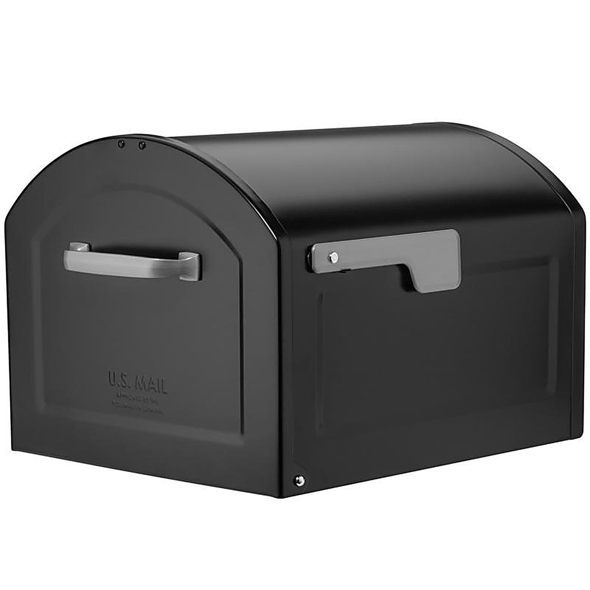 Architectural Mailboxes 950020B-10 Centennial Galvanized Steel Post Mount Black Mailbox