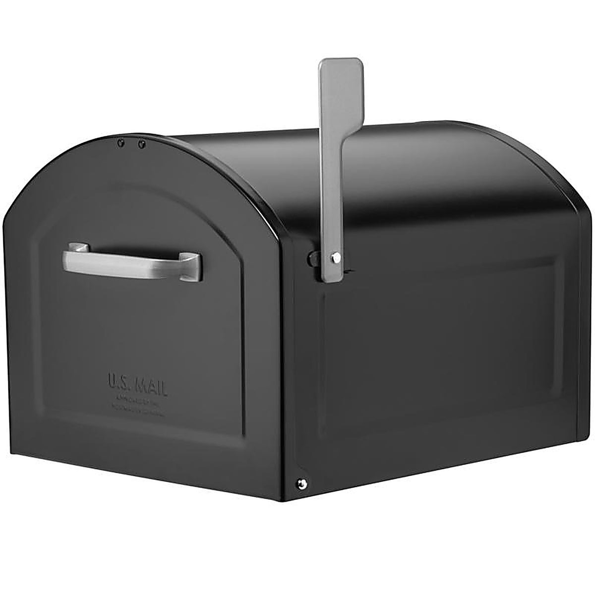 Architectural Mailboxes 950020B-10 Centennial Galvanized Steel Post Mount Black Mailbox