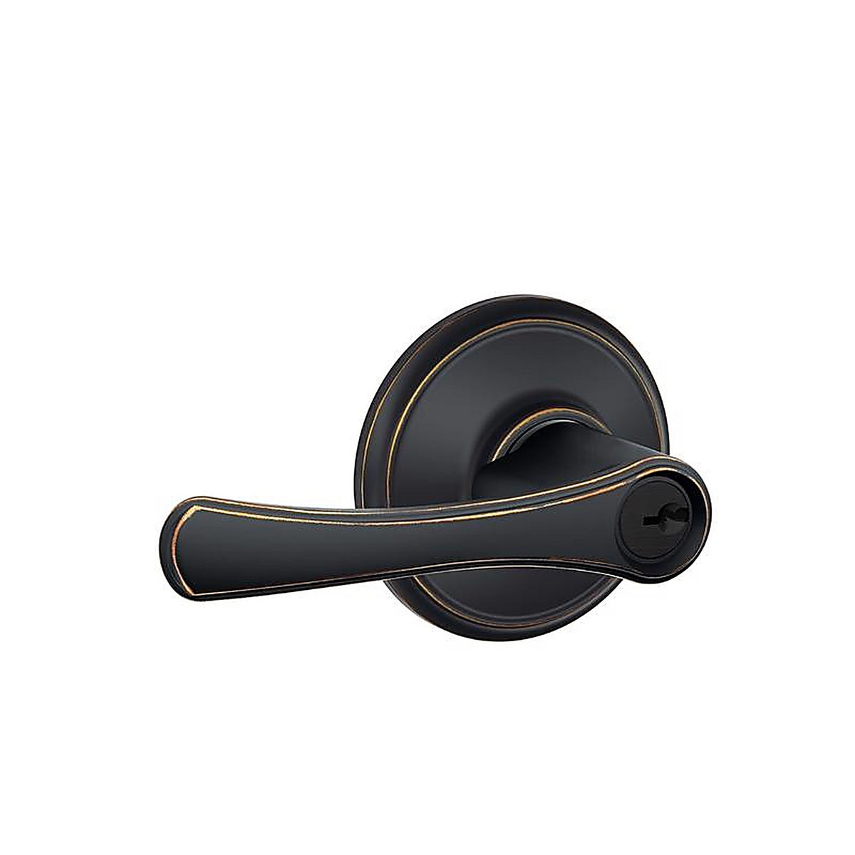 Schlage F51VVLA716 Avila Aged Bronze Entry Lever Grade 2 2-3/4 in.