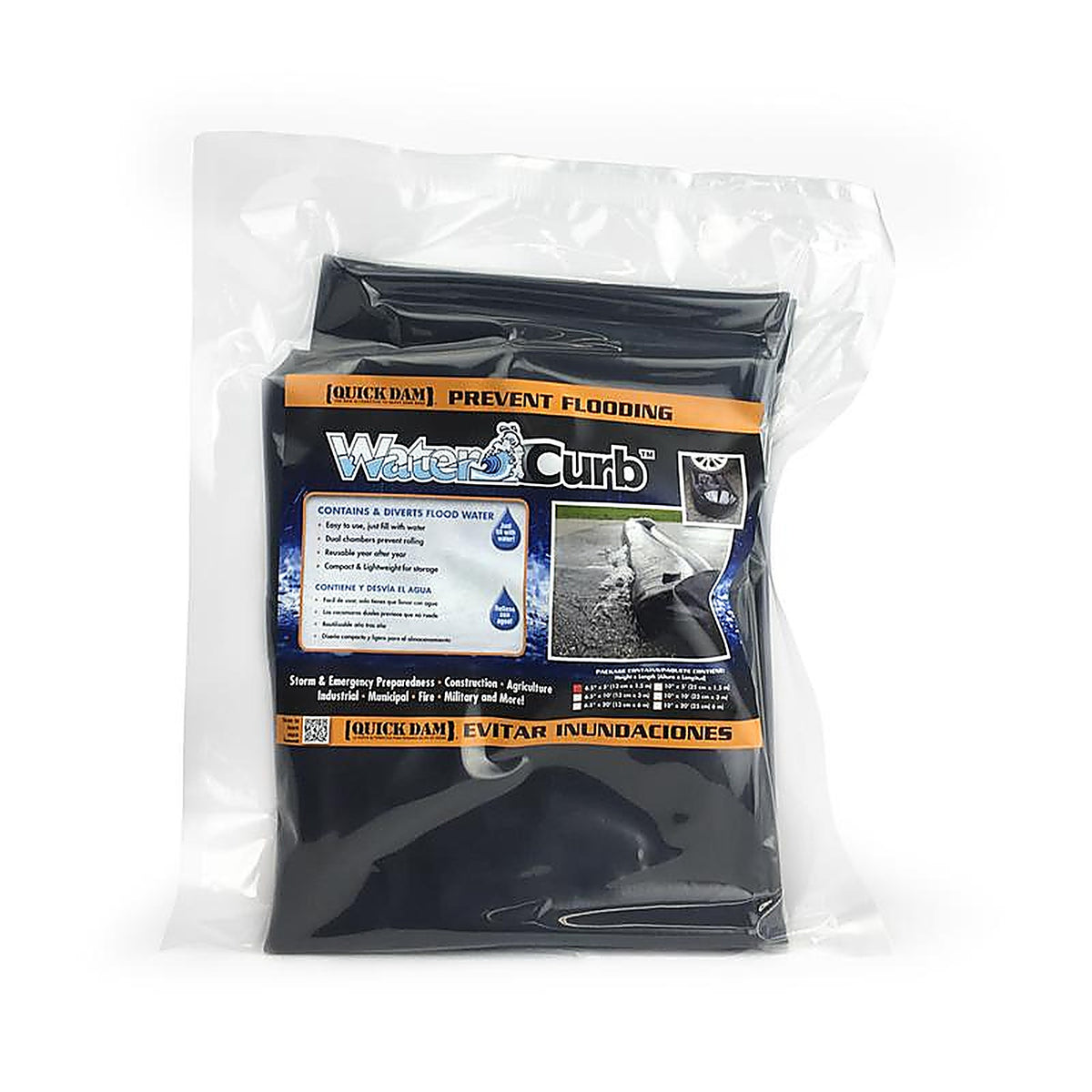 Quick Dam - QDWC65 - Water Curb 6.5 In. W X 60 In. L Flood Barrier 1 Pack