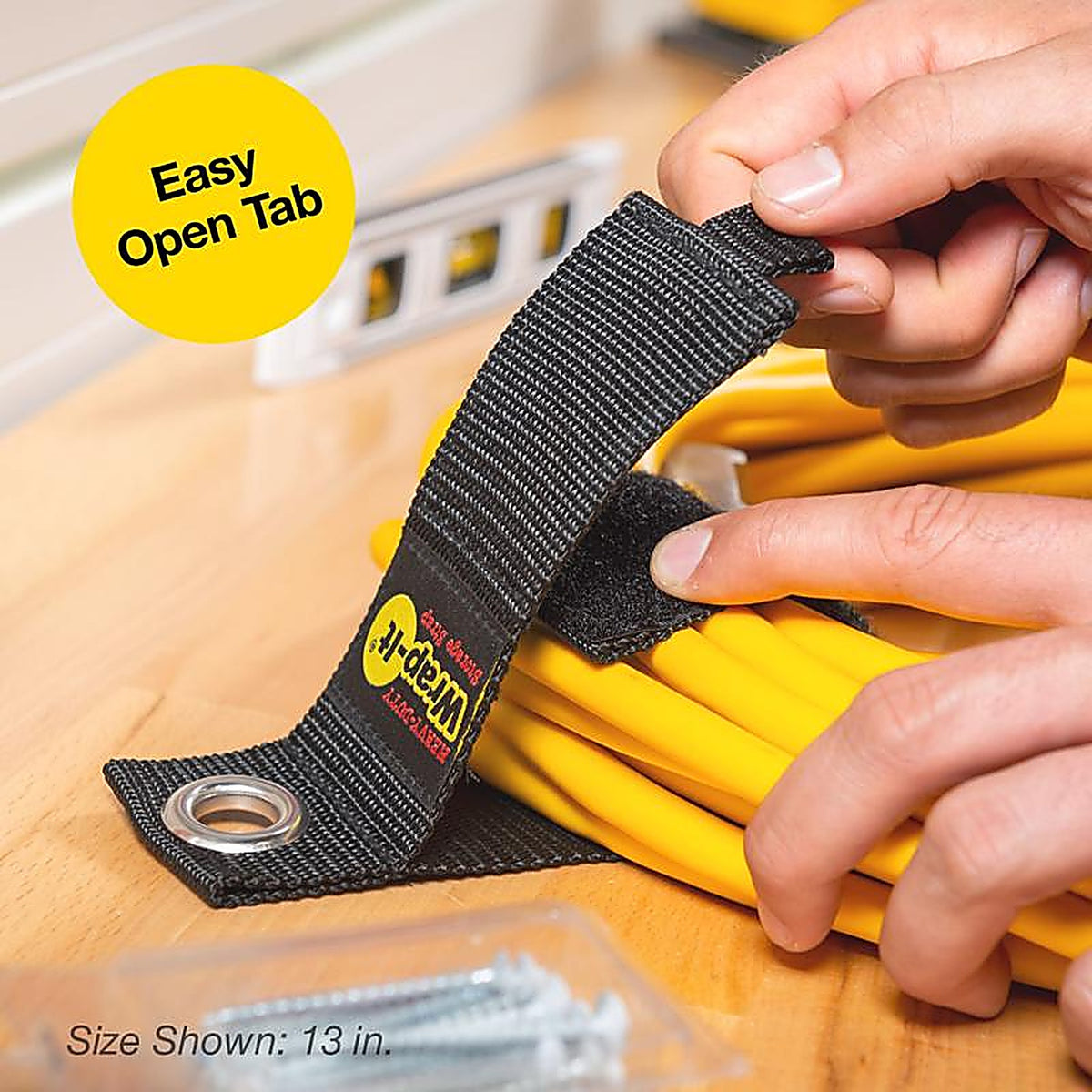 Wrap-It 106-234BX Heavy-Duty Black Storage Straps 50 lb. 6/Pack