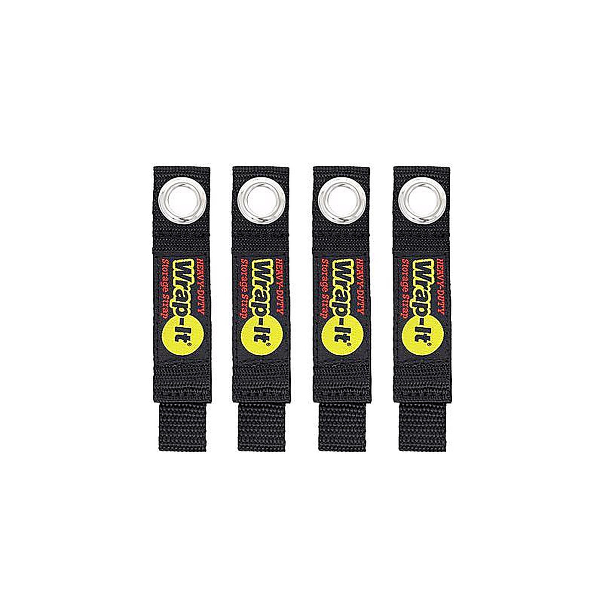 Wrap-It 104-10BX Heavy-Duty 1 in. W x 7 in. L Black Storage Straps 50 lb. 4/Pack
