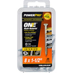 Hillman 116722 Power Pro One No. 8 x 1-1/2 in. L Star Flat Head Multi-Material Screw 25/Pack