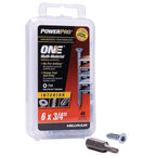 Hillman 116705 Power Pro One No. 6 x 3/4 in. L Star Flat Head Multi-Material Screw 45/Pack