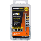 Hillman 116714 Power Pro One No. 8 x 1 in. L Star Flat Head Multi-Material Screw 35/Pack