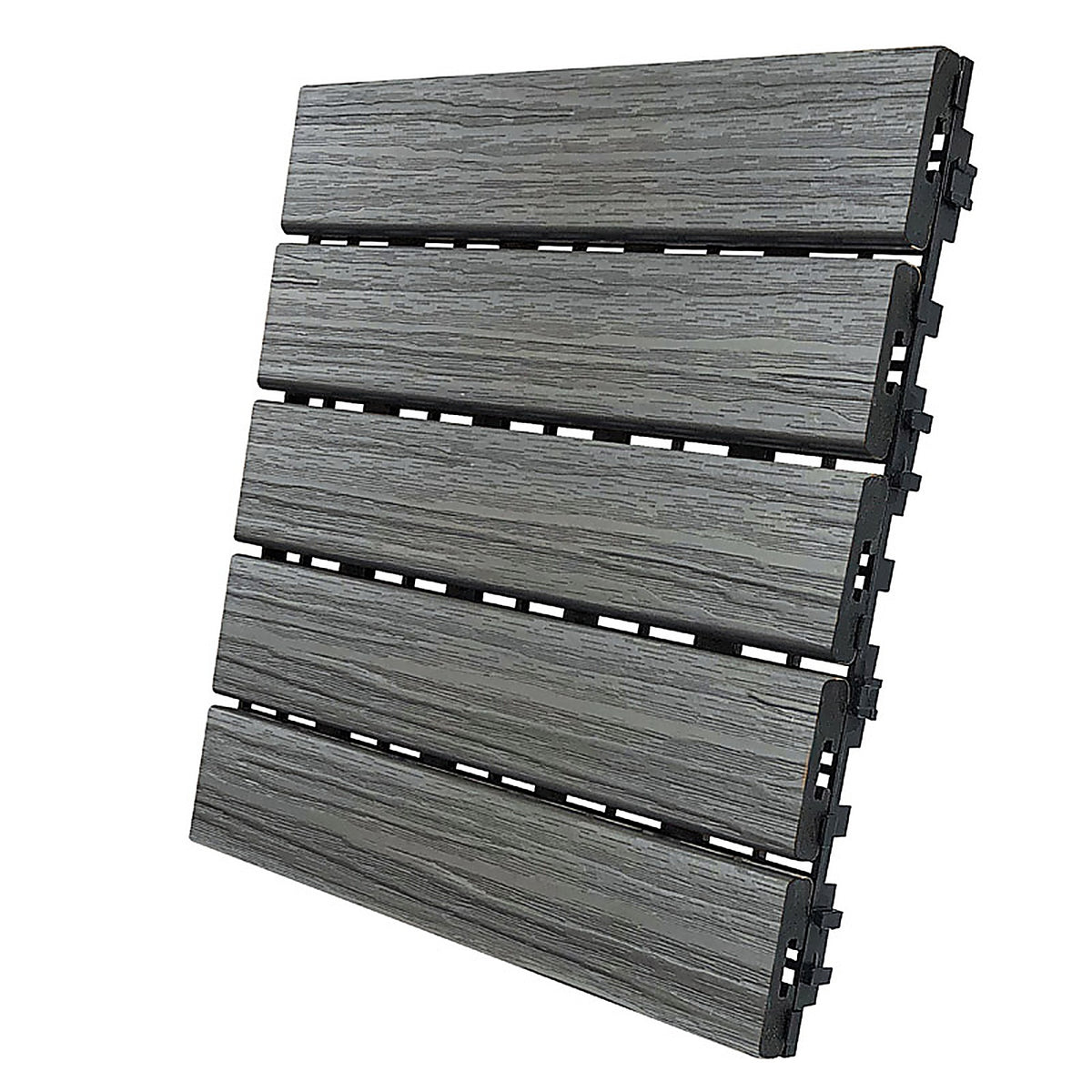 Aura - DS5-W06-GO02 - 12 In. W X 12 In. L Gray Oak Composite Balcony/Deck Tiles 6 Sq Ft