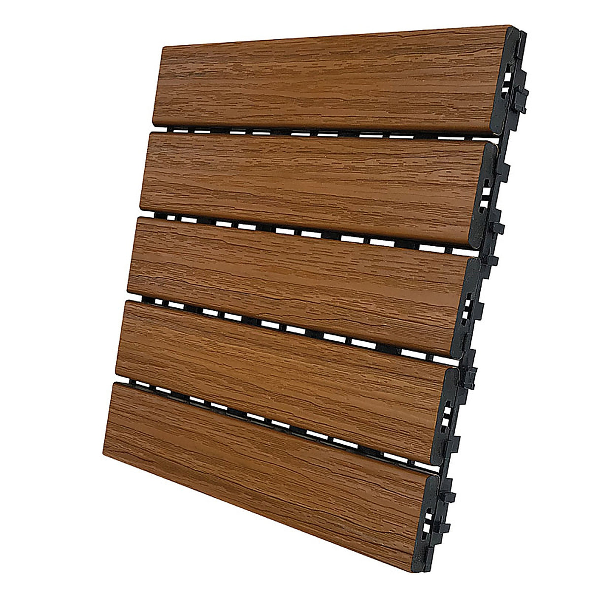 Aura - DS5-W06-RC03 - 12 In. W X 12 In. L Honey Teak Composite Balcony/Deck Tiles 6 Sq Ft