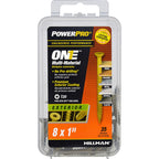 Hillman 116786 Power Pro One No. 8 x 1 in. L Star Flat Head Multi-Material Screw 35/Pack