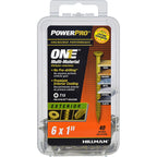 Hillman 116782 Power Pro One No. 6 x 1 in. L Star Flat Head Multi-Material Screw 10/Pack