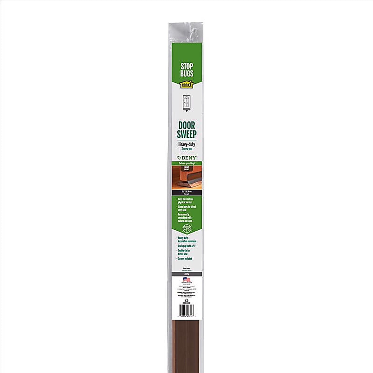 M-D - 40716 - Building Products Deny Bronze Aluminum/Vinyl Sweep for Doors 36 In. L X 0.25 In.