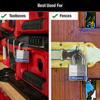 Master Lock - 3D - 2 25/64 In. H X 1-9/16 In. W Laminated Steel 4-Pin Cylinder Exterior Padlock
