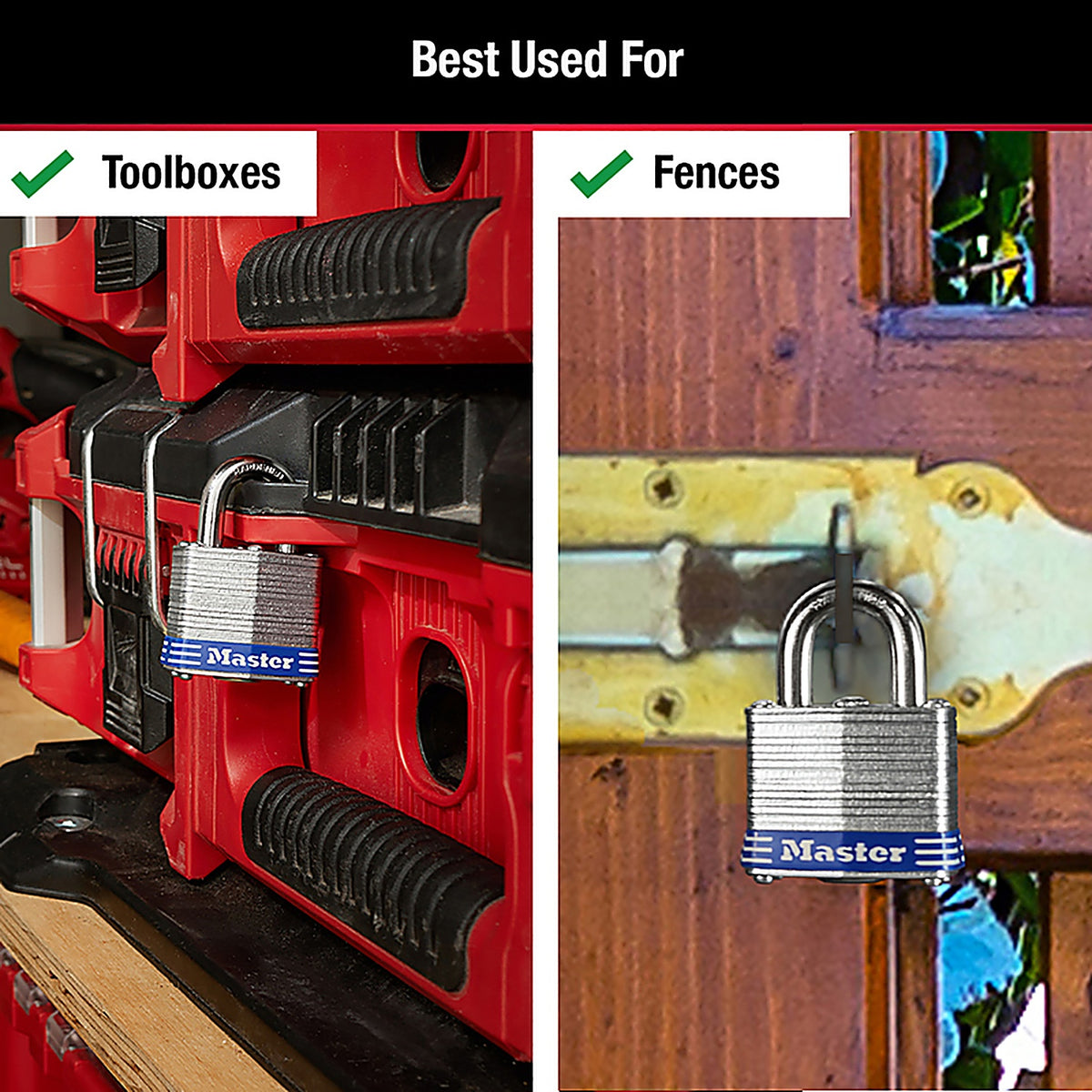 Master Lock - 3D - 2 25/64 In. H X 1-9/16 In. W Laminated Steel 4-Pin Cylinder Exterior Padlock